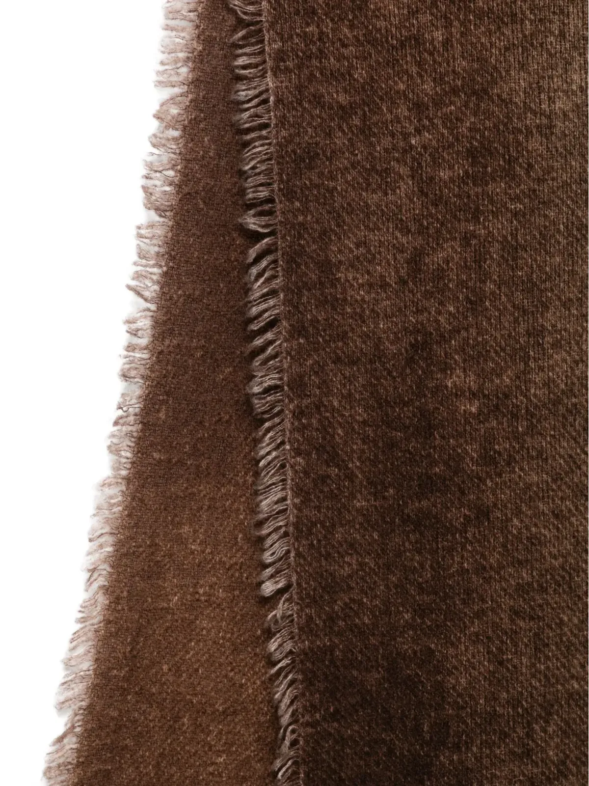 Faliero Sarti fringed-hem scarf - Brown - 画像3