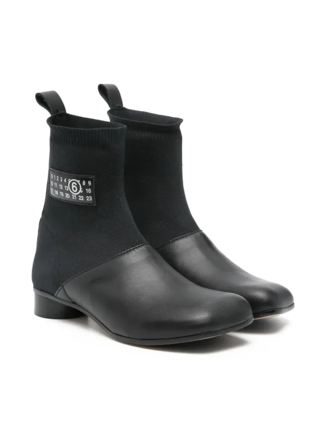 MM6 Maison Margiela Kids MM6 Maison Margiela Kids ナンバーズモチーフ アンクルブーツの商品画像