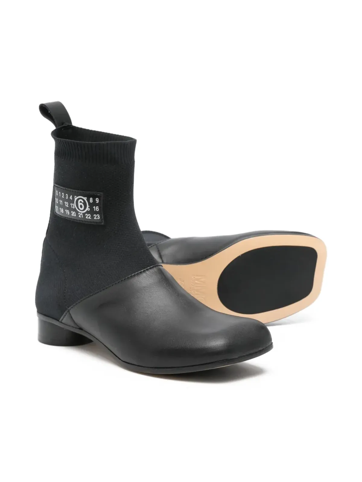 MM6 Maison Margiela Kids ナンバーズモチーフ アンクルブーツ - 画像2