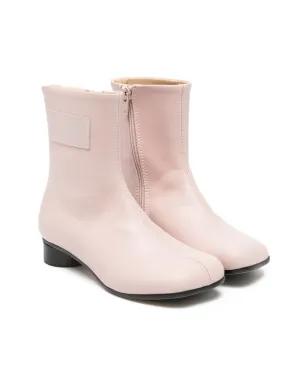 MM6 Maison Margiela Kids Tabi レザー アンクルブーツ - ピンク - サムネイル1