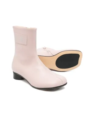 MM6 Maison Margiela Kids Tabi レザー アンクルブーツ - ピンク - サムネイル2