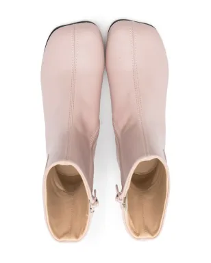 MM6 Maison Margiela Kids Tabi レザー アンクルブーツ - ピンク - サムネイル3