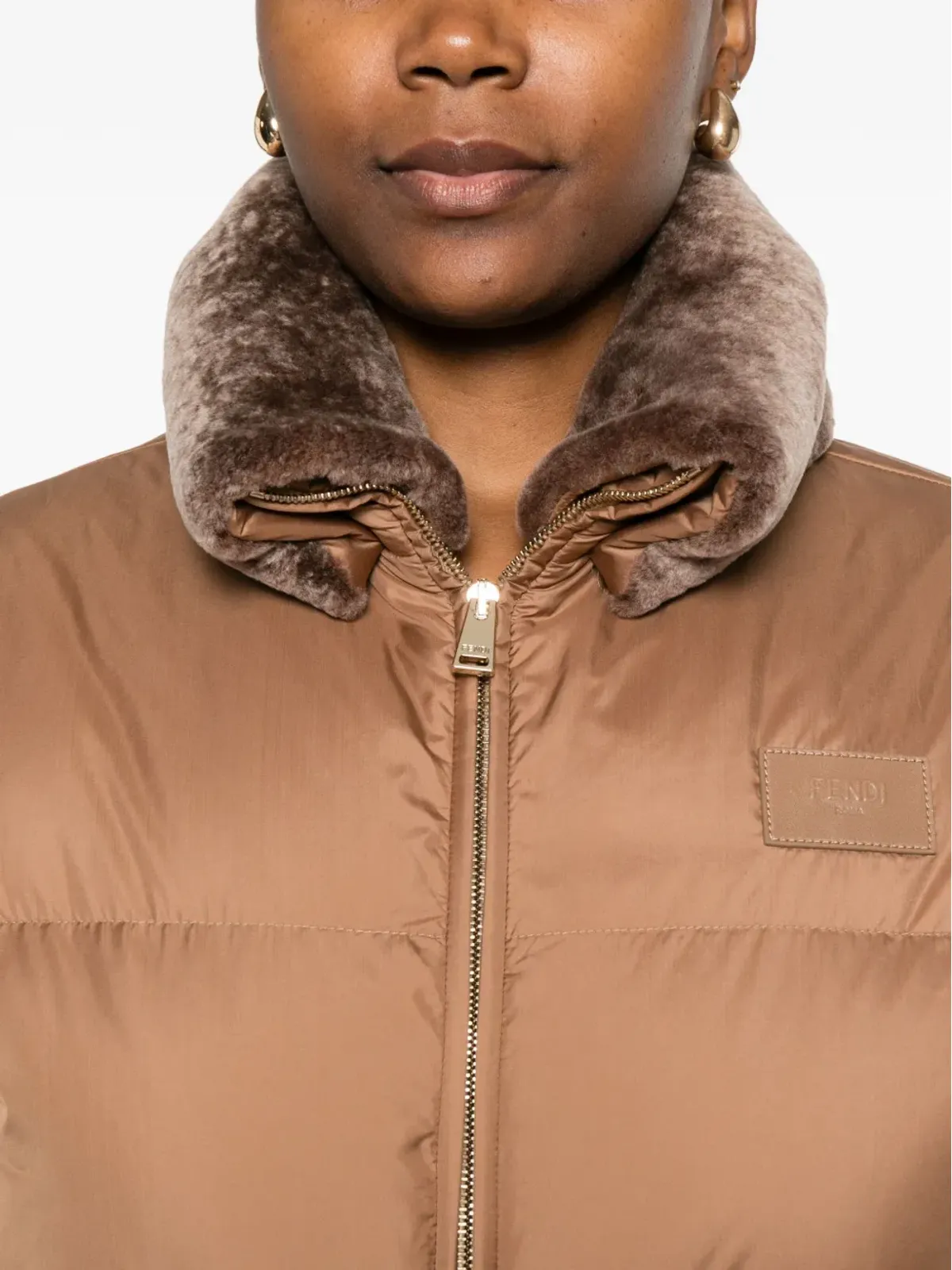 FENDI シアリングカラー パデッドジャケット - 画像5