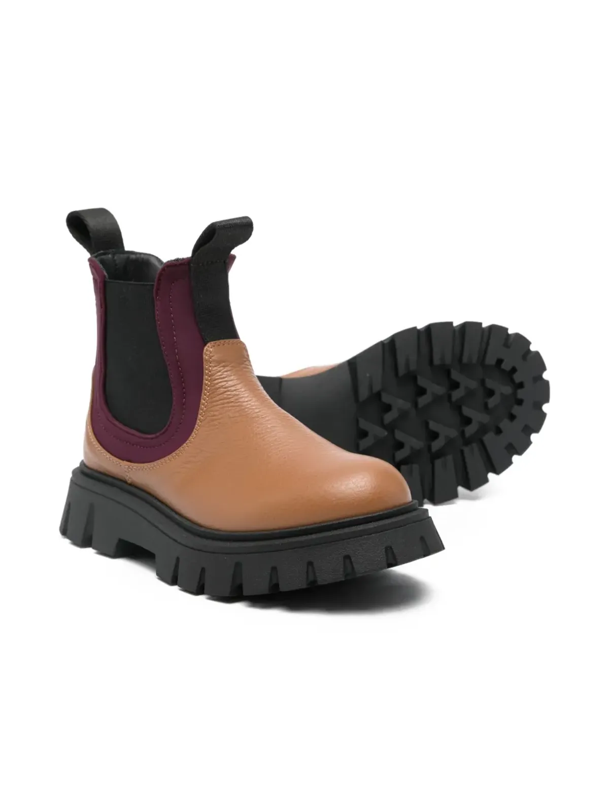 Marni Kids ラグソール レザー ブーツ - 画像2