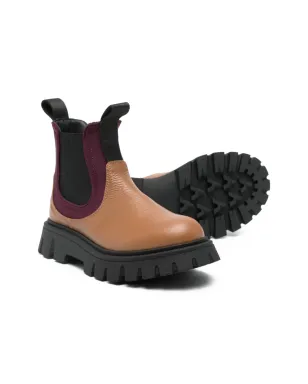 Marni Kids ラグソール レザー ブーツ - サムネイル2