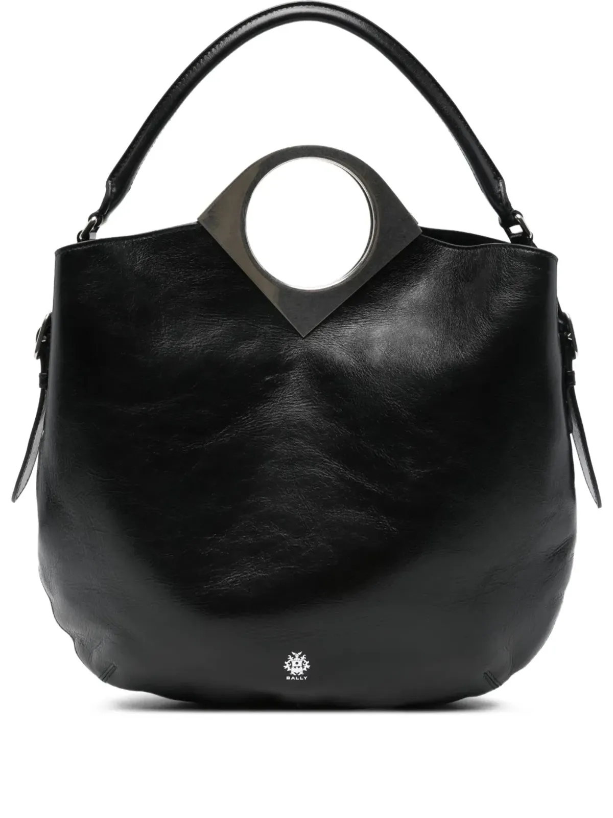 Bally アニムーン 円形ハンドル レザートートバッグ - 画像1