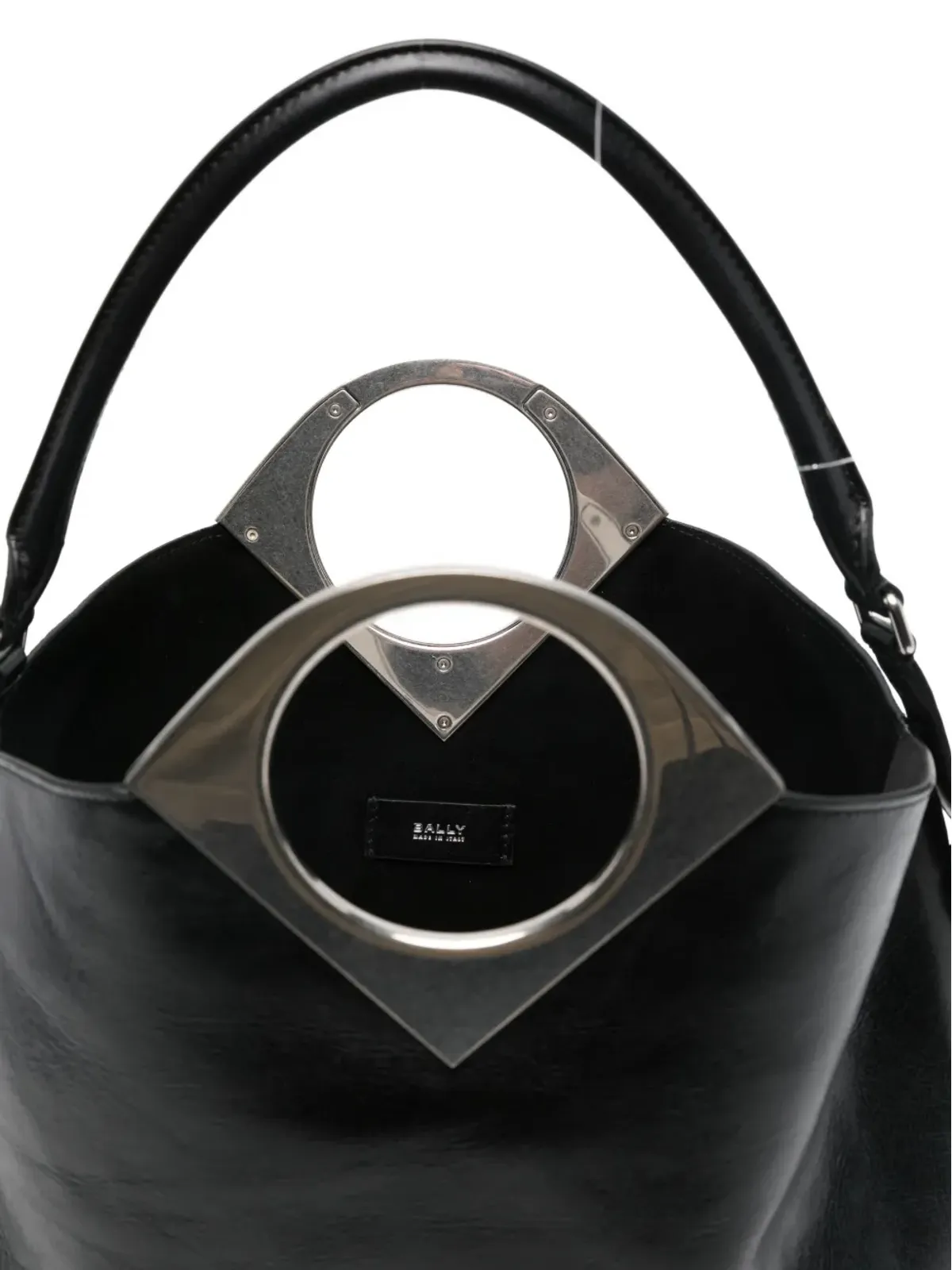 Bally アニムーン 円形ハンドル レザートートバッグ - 画像5