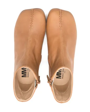 MM6 Maison Margiela Kids レザー アンクルブーツ - サムネイル3