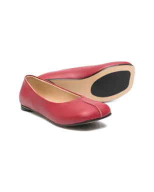 MM6 Maison Margiela Kids ステッチドレザー バレリーナ - サムネイル2