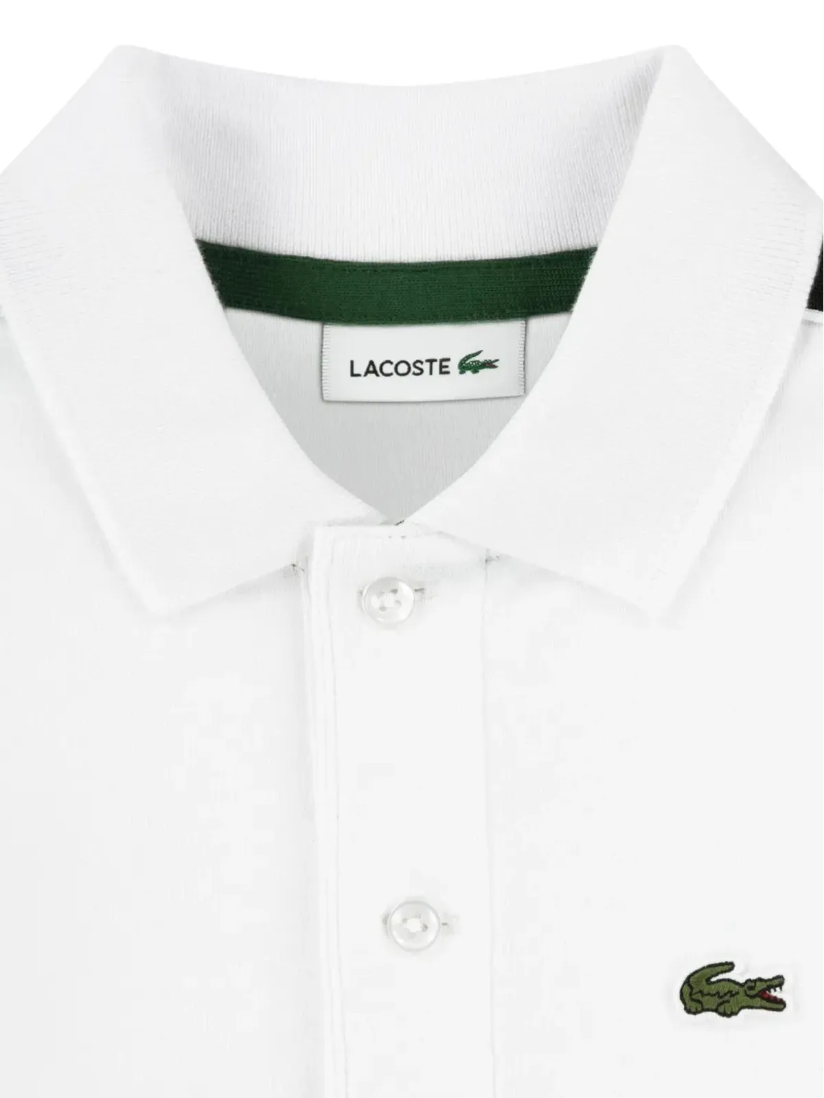Lacoste Kids ロゴテープ ポロシャツ - White - 画像3