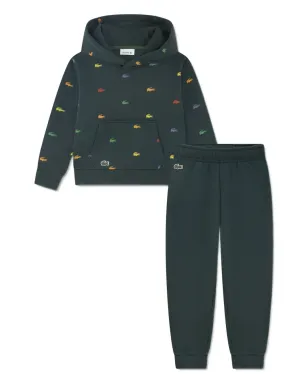 Lacoste Kids ロゴパッチ トラックスーツ - グリーン - サムネイル1