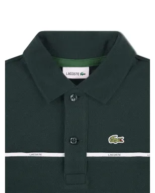 Lacoste Kids 緑のストライプポロシャツ - サムネイル4