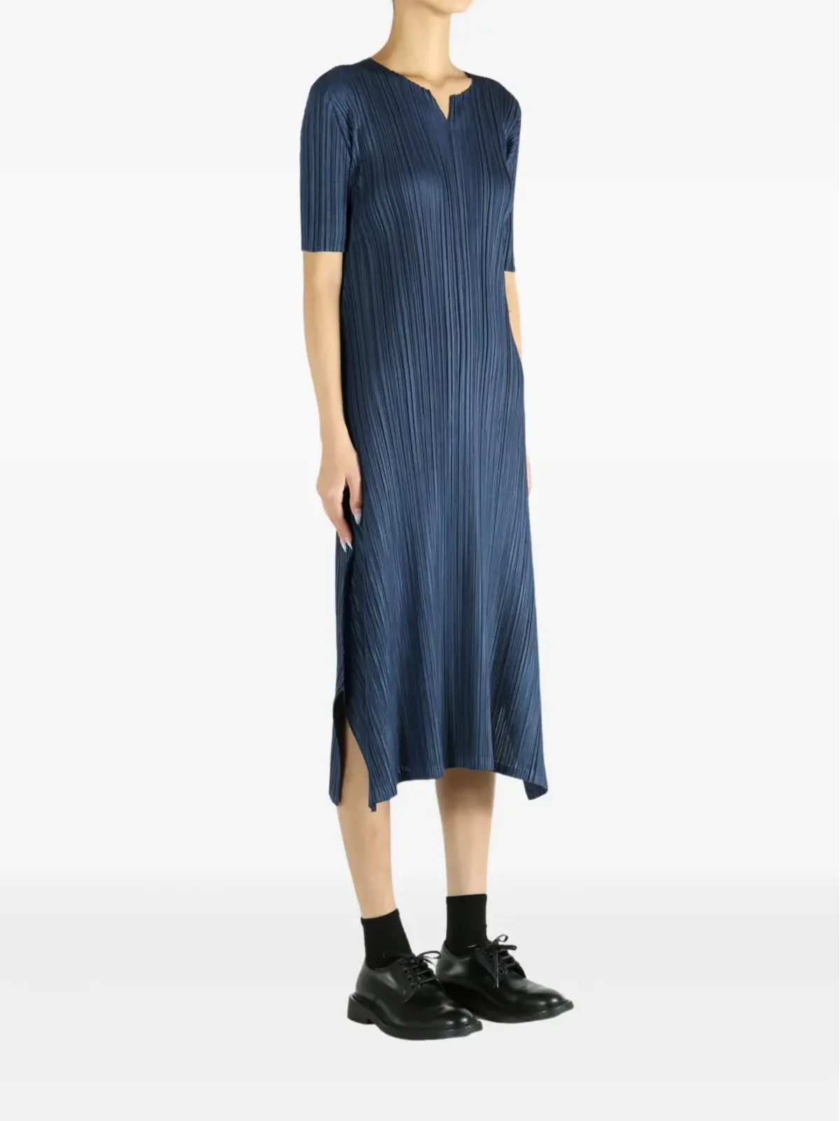 Pleats Please Issey Miyake プリーツショートスリーブドレス - 画像2