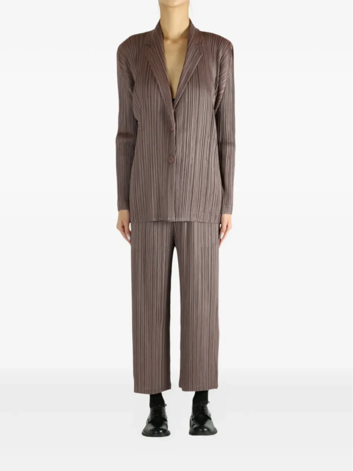 Pleats Please Issey Miyake ボタン付きプリーツジャケット - 画像2
