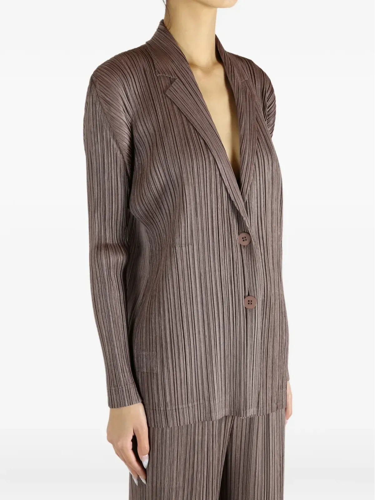 Pleats Please Issey Miyake ボタン付きプリーツジャケット - 画像4