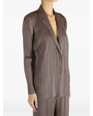 Pleats Please Issey Miyake ボタン付きプリーツジャケット - サムネイル4