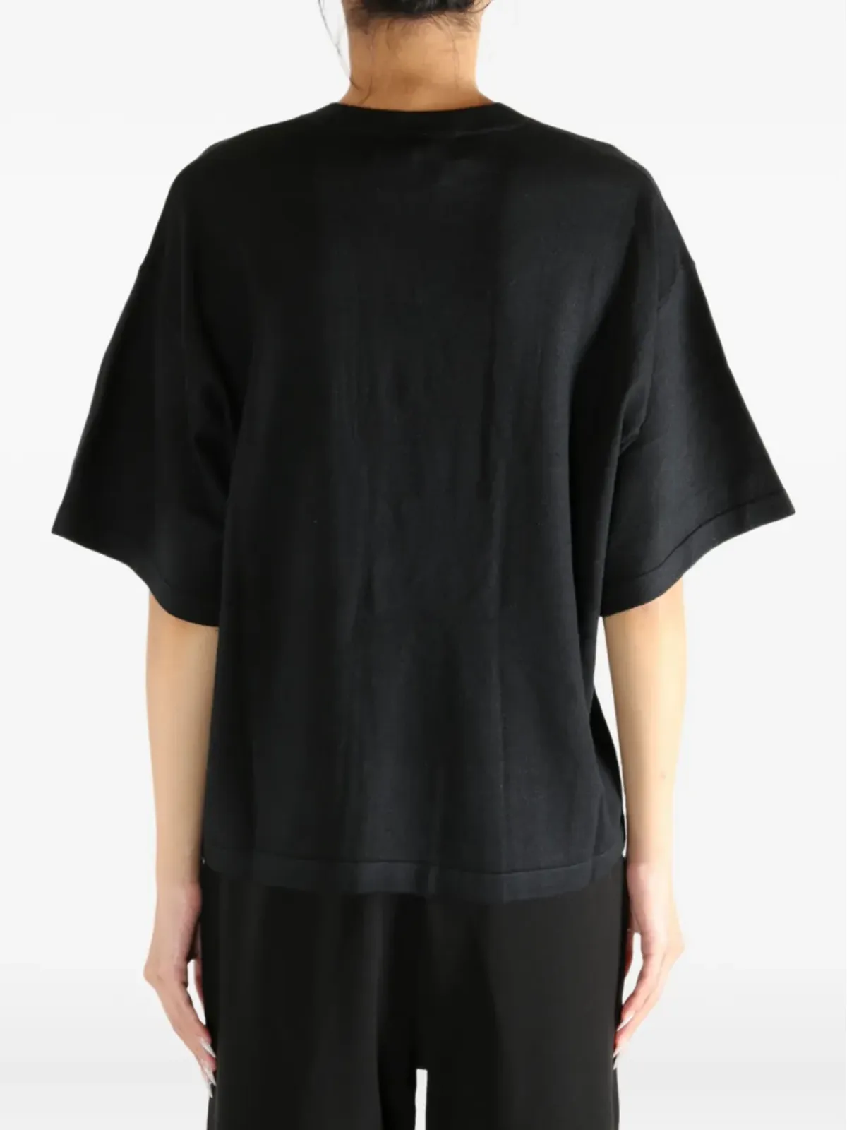 ATELIER NEW YORK シルク混紡 Tシャツ - ブラック - 画像5