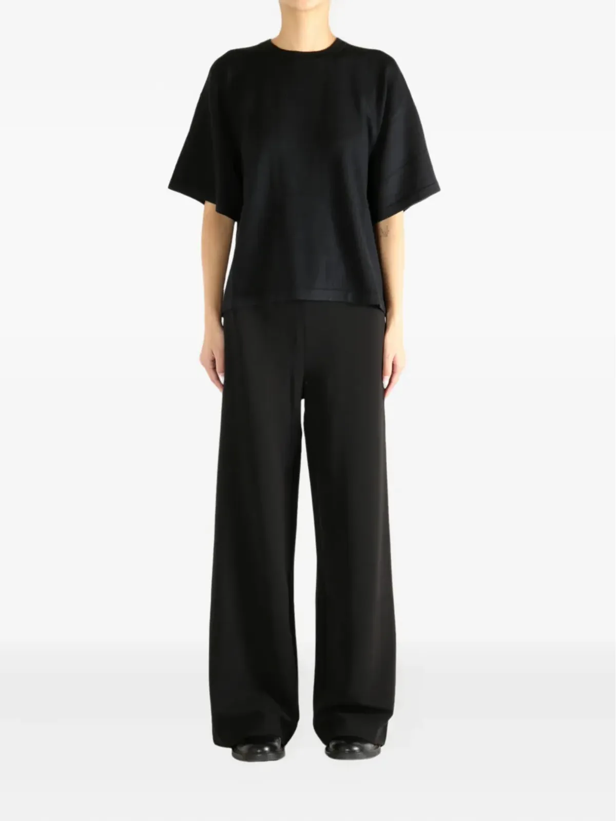 ATELIER NEW YORK シルク混紡 Tシャツ - ブラック - 画像2