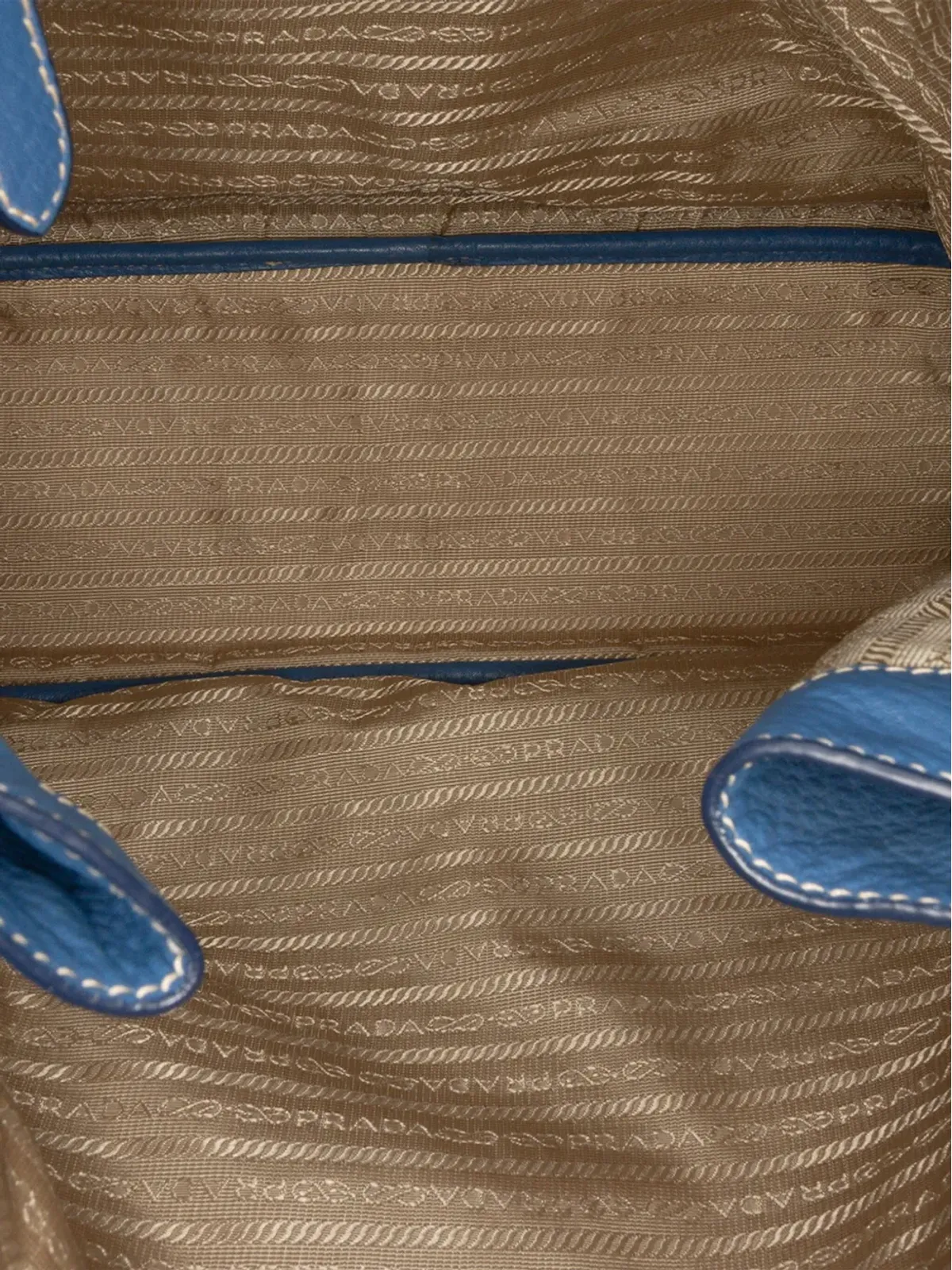 Prada Pre-Owned ヴィテロ ダイノ サイドジップ ショッパー トートバッグ - ブルー - 画像5