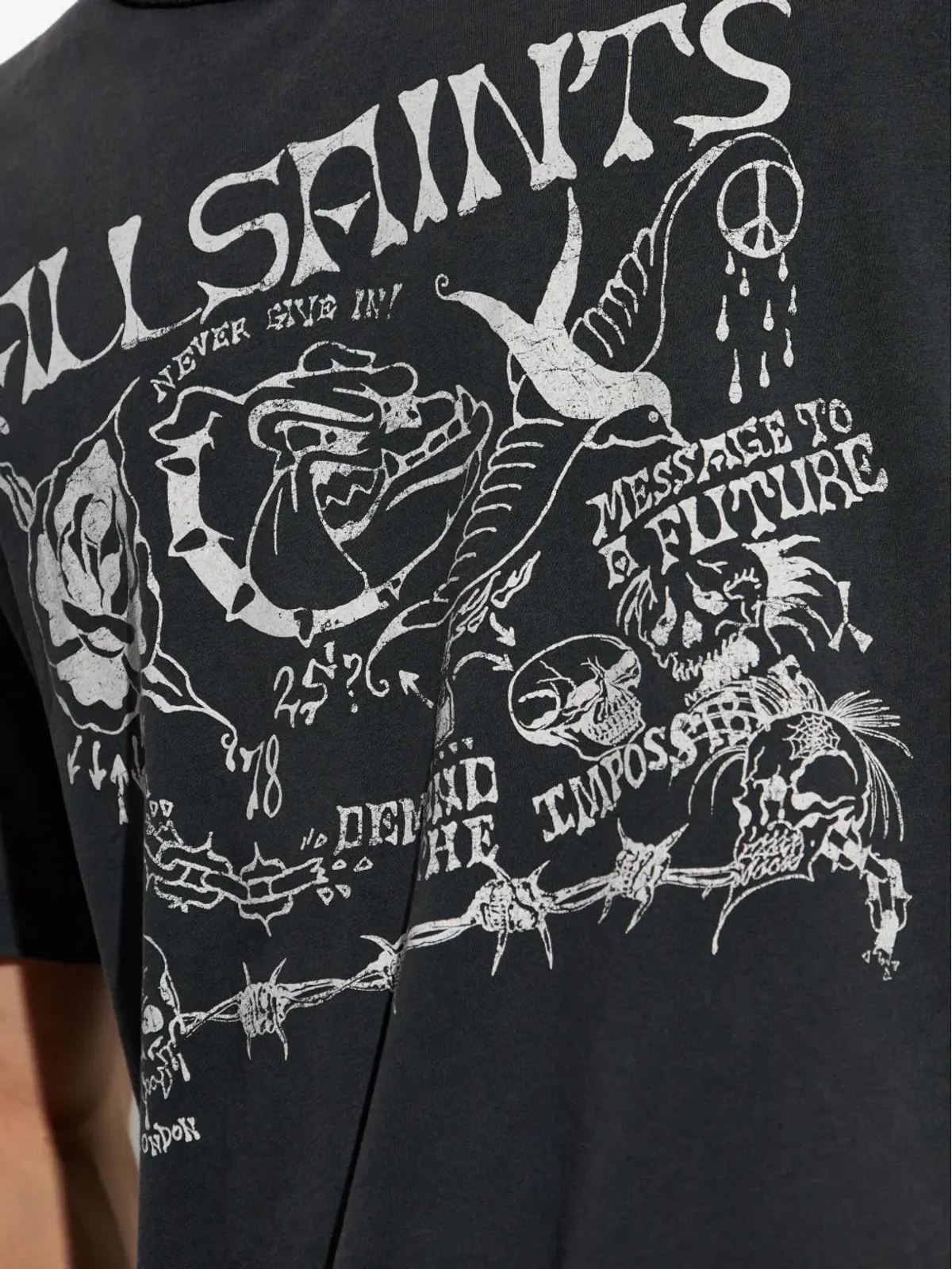 AllSaints チングフォード グラフィックTシャツ - 画像5