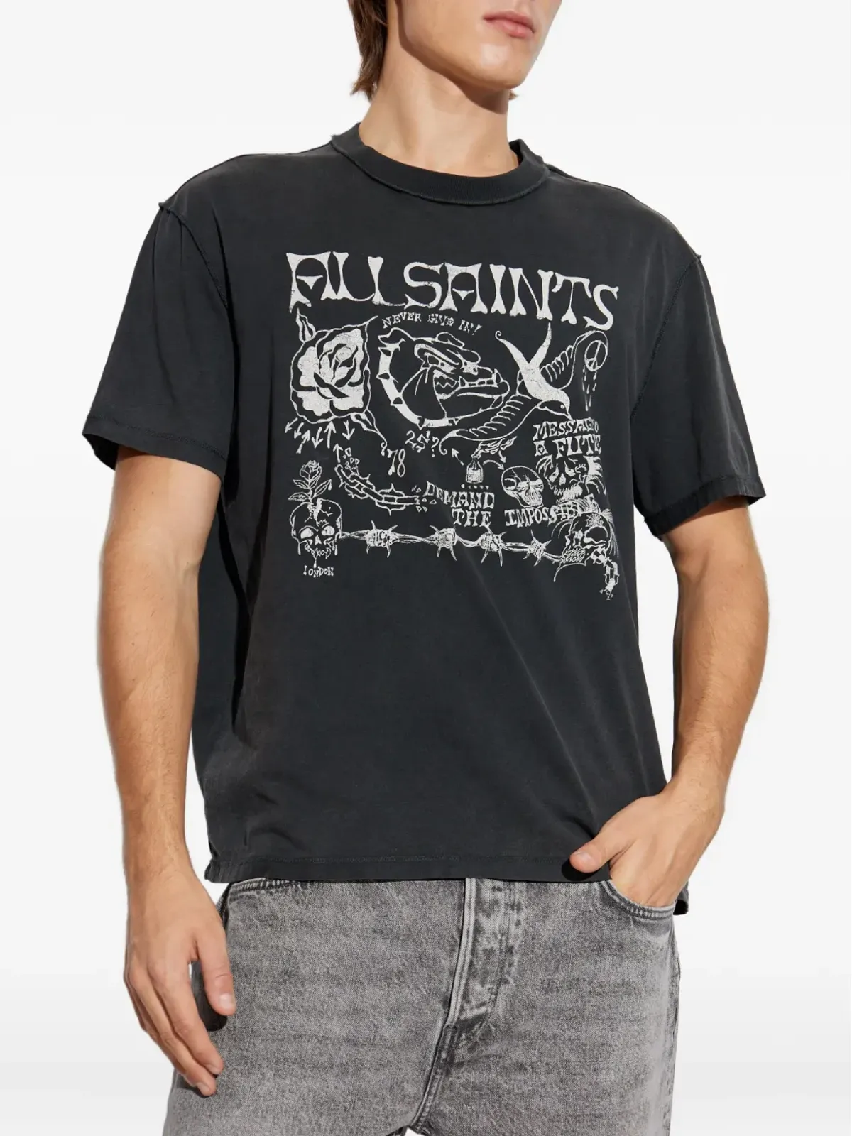 AllSaints チングフォード グラフィックTシャツ - 画像3