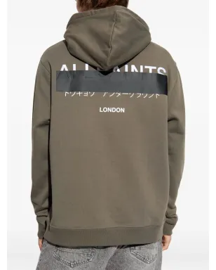 AllSaints レダクト フード付きセーター グリーン - サムネイル4