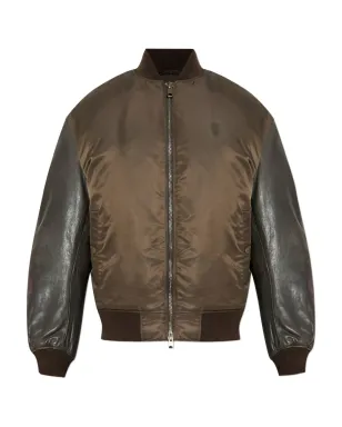 AllSaints Myler レザー袖ボンバージャケット - サムネイル1