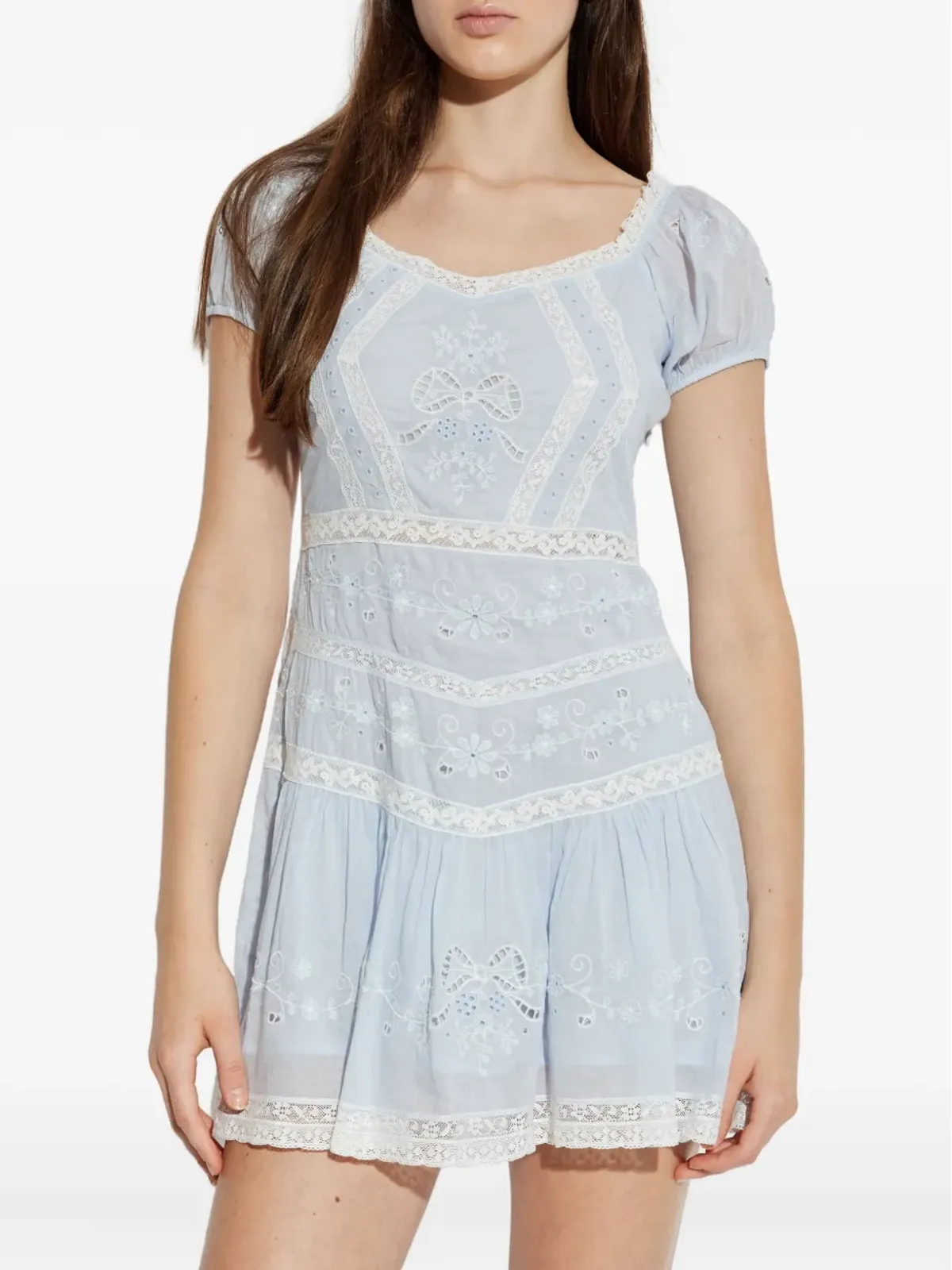 LoveShackFancy Belvine lace mini dress - 画像3