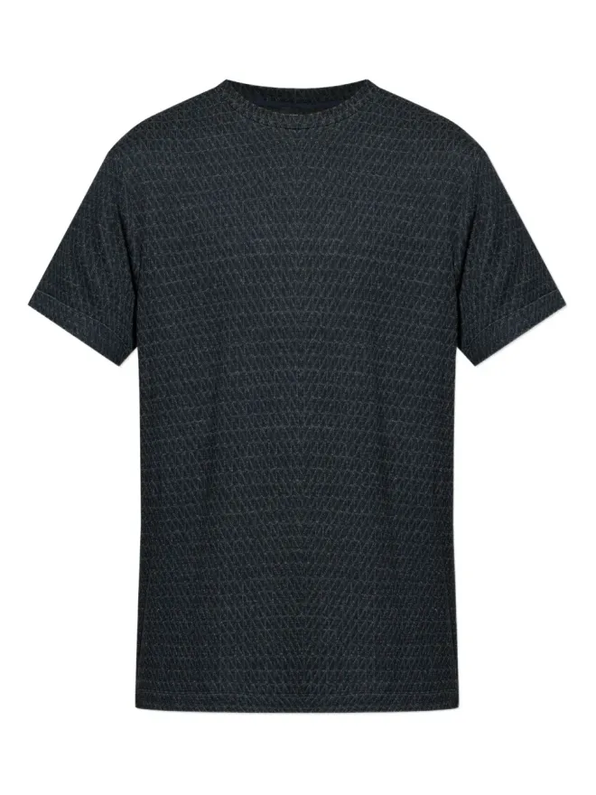 Giorgio Armani Giorgio Armani ジャカード柄Tシャツ - ブルーの商品画像