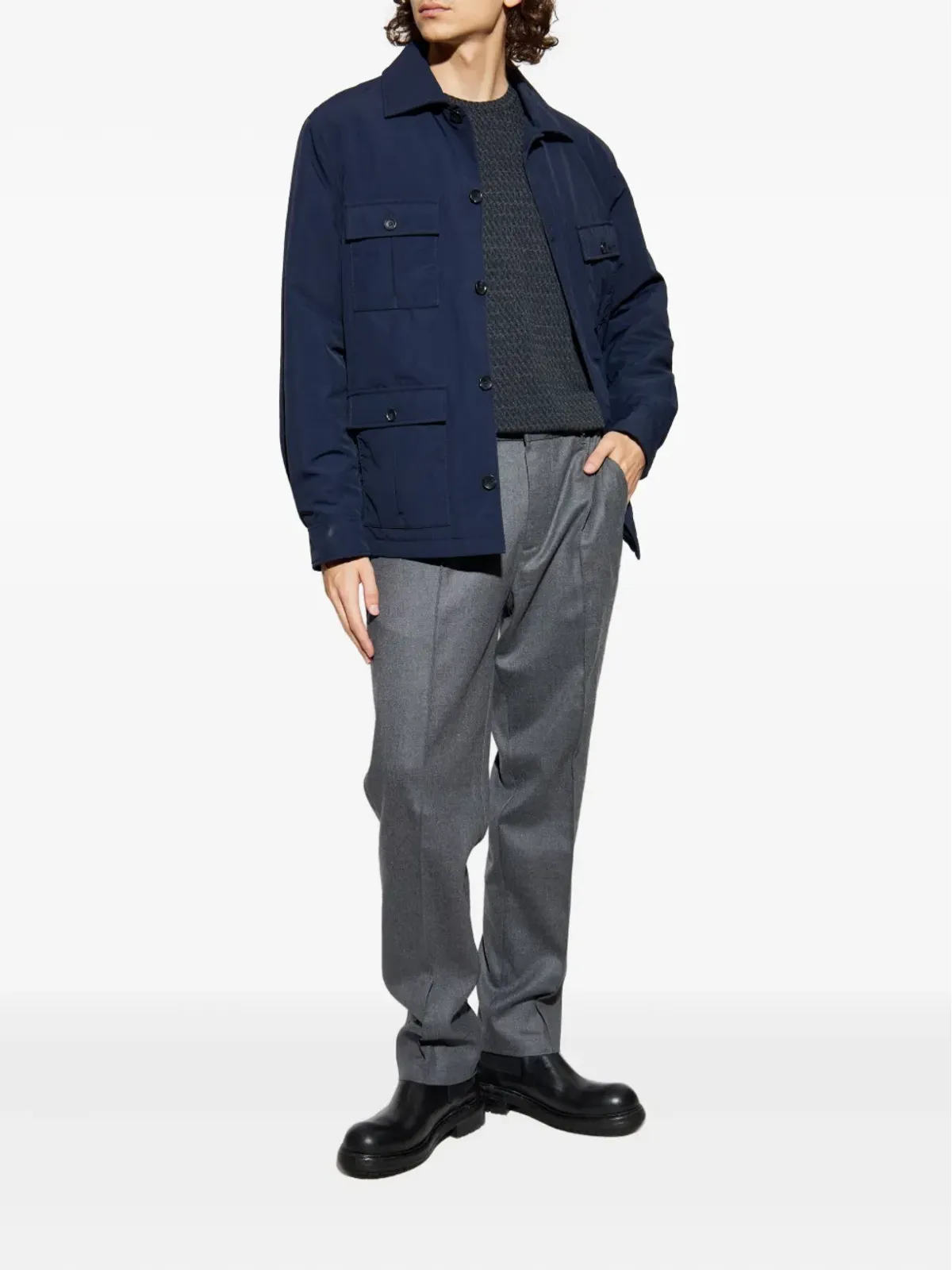 Giorgio Armani ジャカード柄Tシャツ - ブルー - 画像2