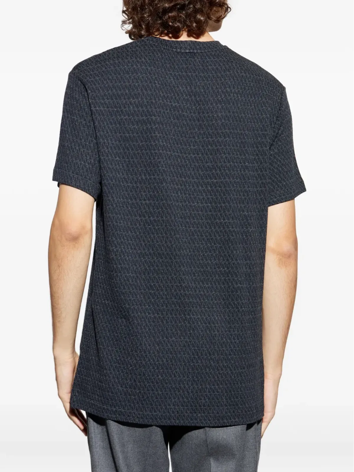 Giorgio Armani ジャカード柄Tシャツ - ブルー - 画像4