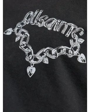 AllSaints ドリップチェーンプリントTシャツ（ブラック） - サムネイル5
