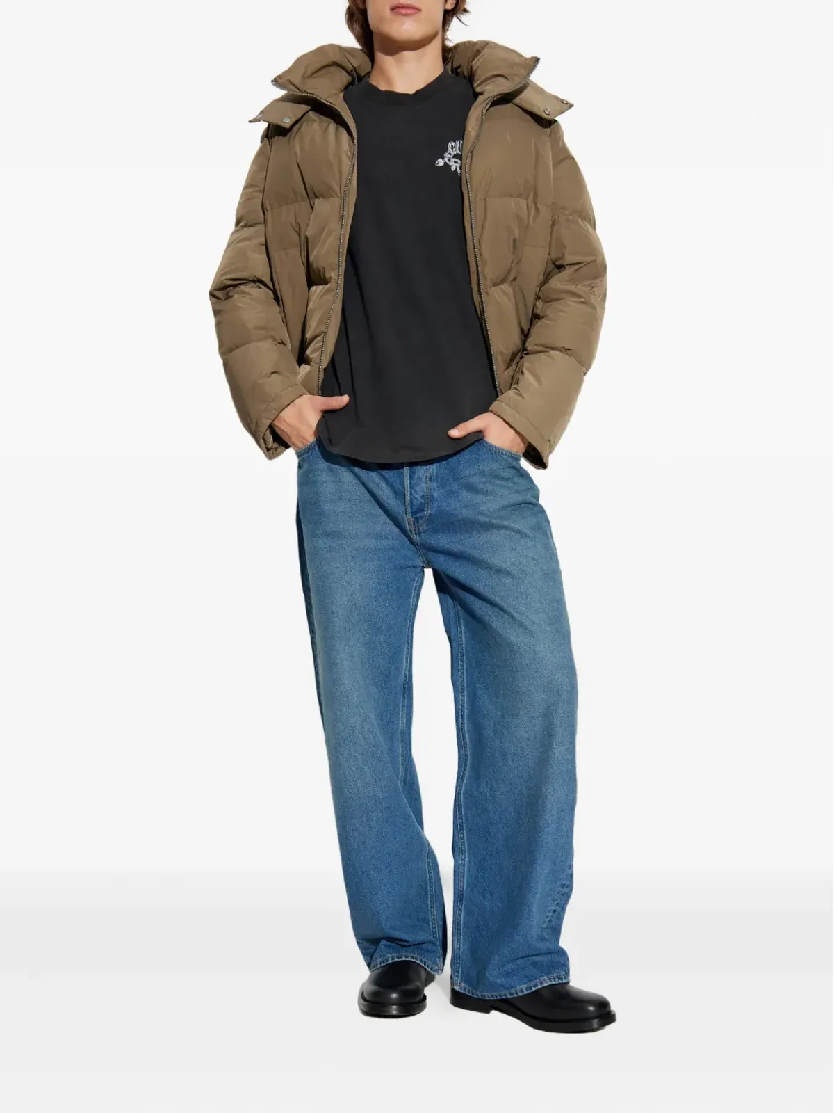 AllSaints ドリップチェーンプリントTシャツ（ブラック） - 画像2