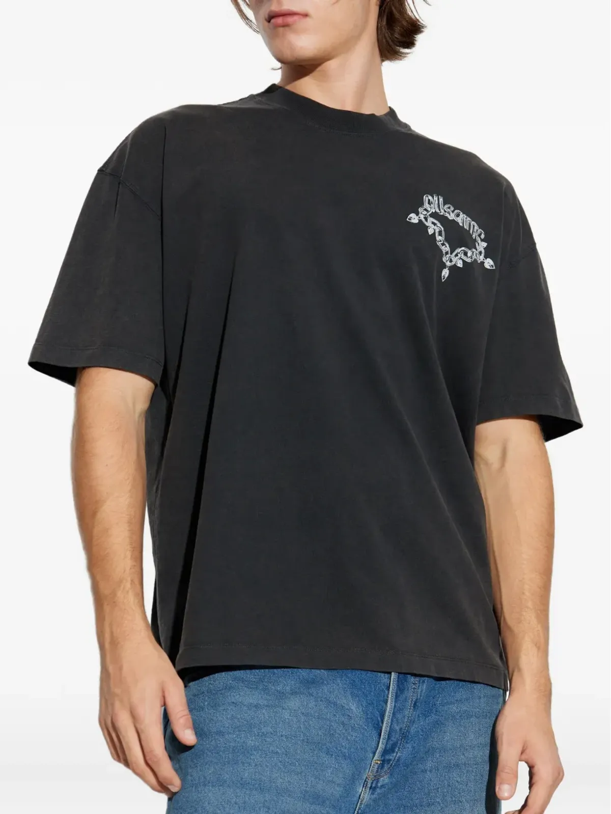 AllSaints ドリップチェーンプリントTシャツ（ブラック） - 画像3