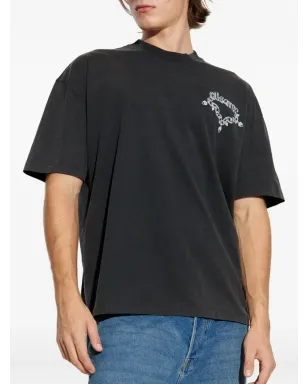AllSaints ドリップチェーンプリントTシャツ（ブラック） - サムネイル3