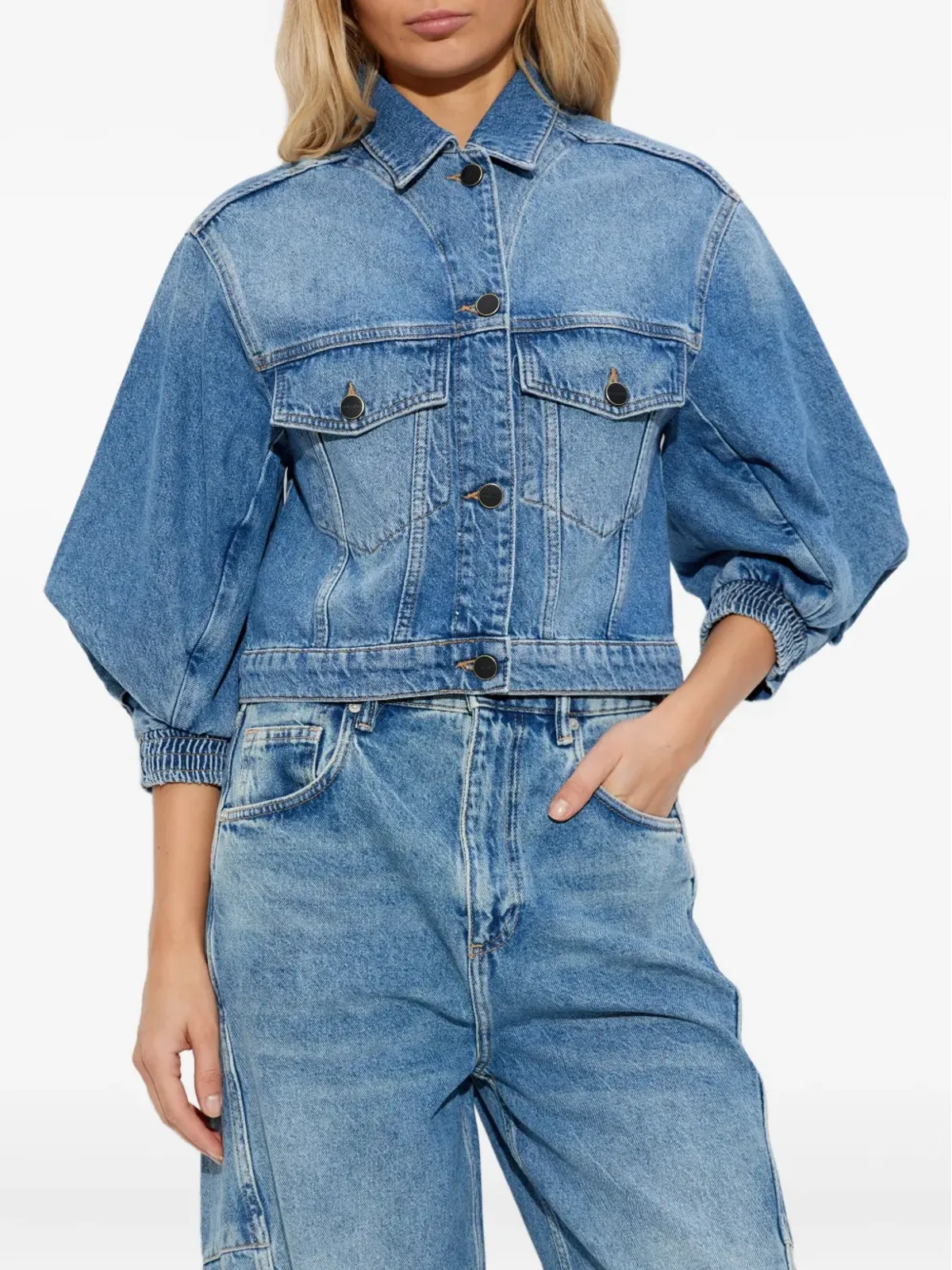 AllSaints ルカ バルーンスリーブ ジャケット - 画像3