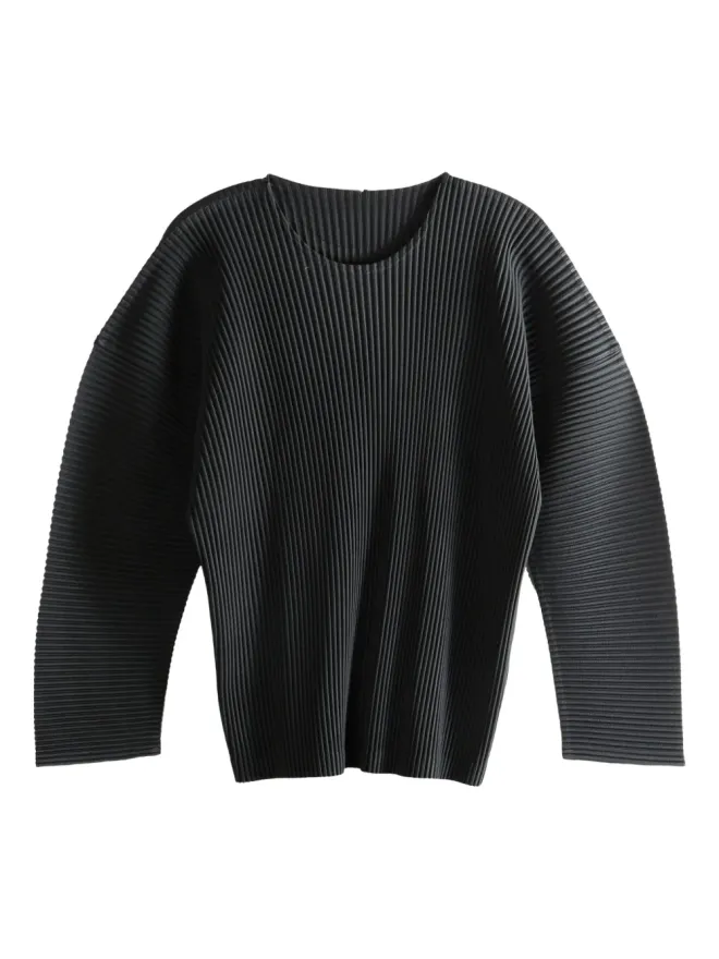 Homme Plissé Issey Miyake Homme Plissé Issey Miyake プリーツ HP58JK093 Tシャツ - ブラックの商品画像