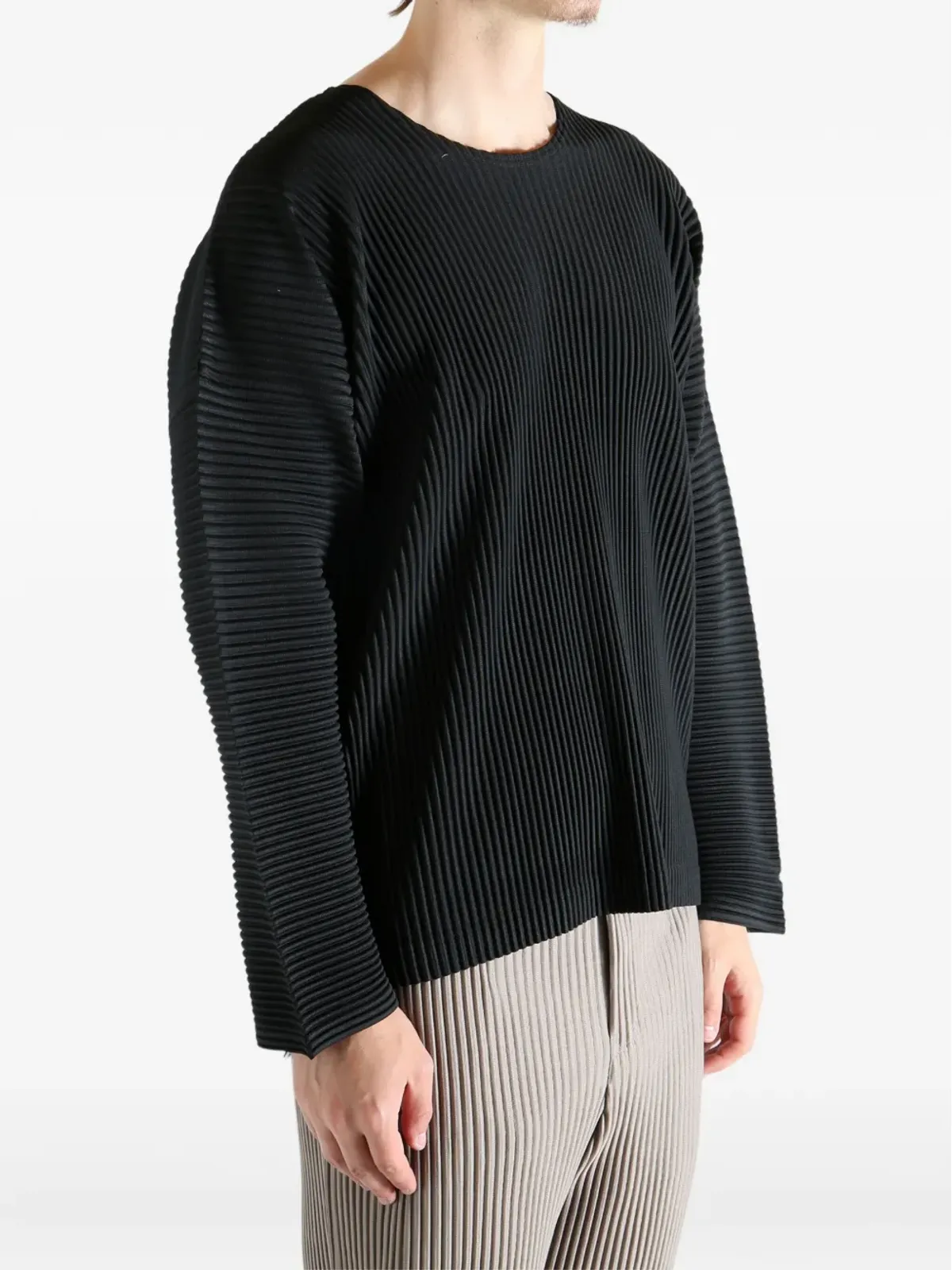 Homme Plissé Issey Miyake プリーツ HP58JK093 Tシャツ - ブラック - 画像3