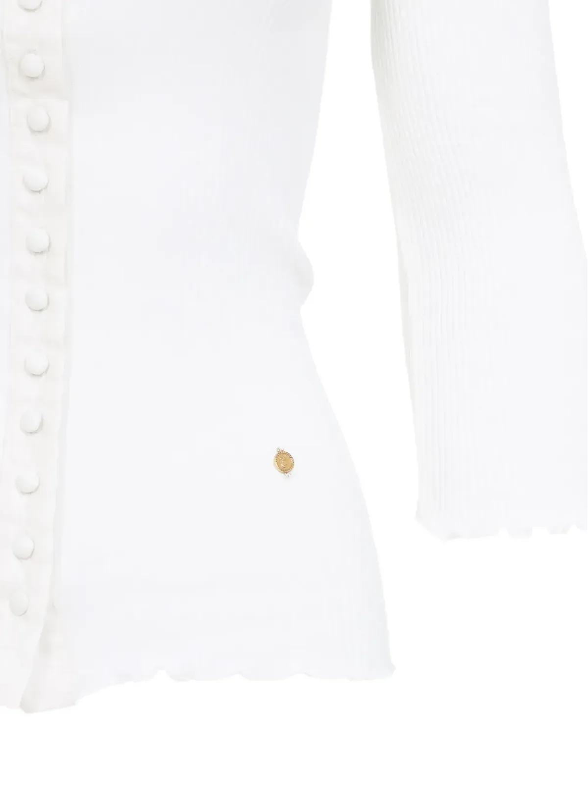 Chloé ボタンフロントリブ編みカーディガン - 画像4