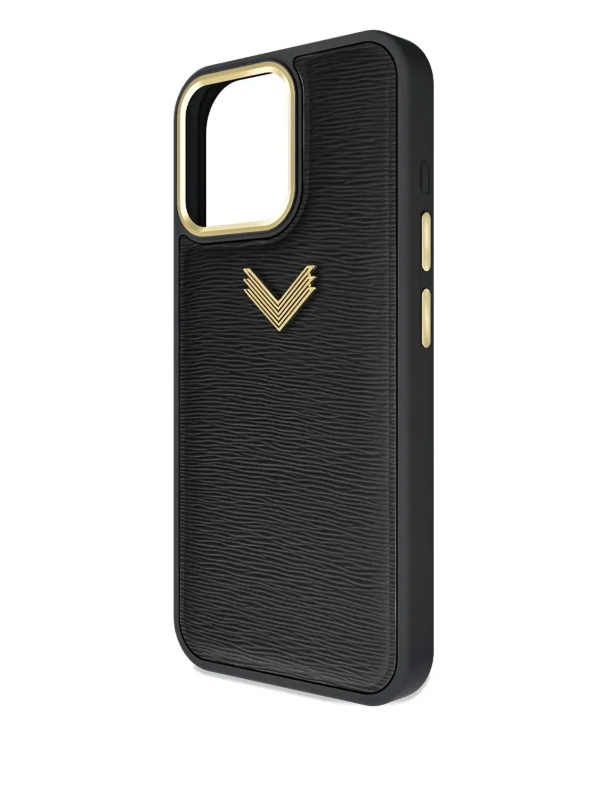 VELANTE レザー ロゴプレート iPhone 16 Pro Max ケース - ブラック - 画像3