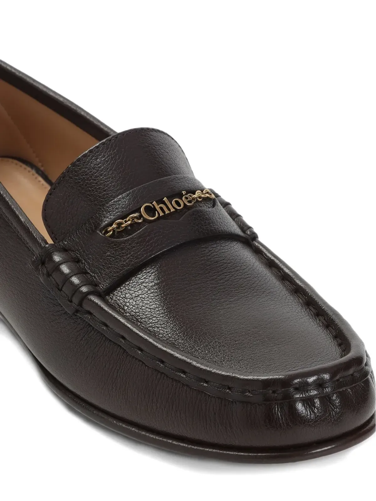 Chloé ロゴ入りレザー ローファー - 画像4