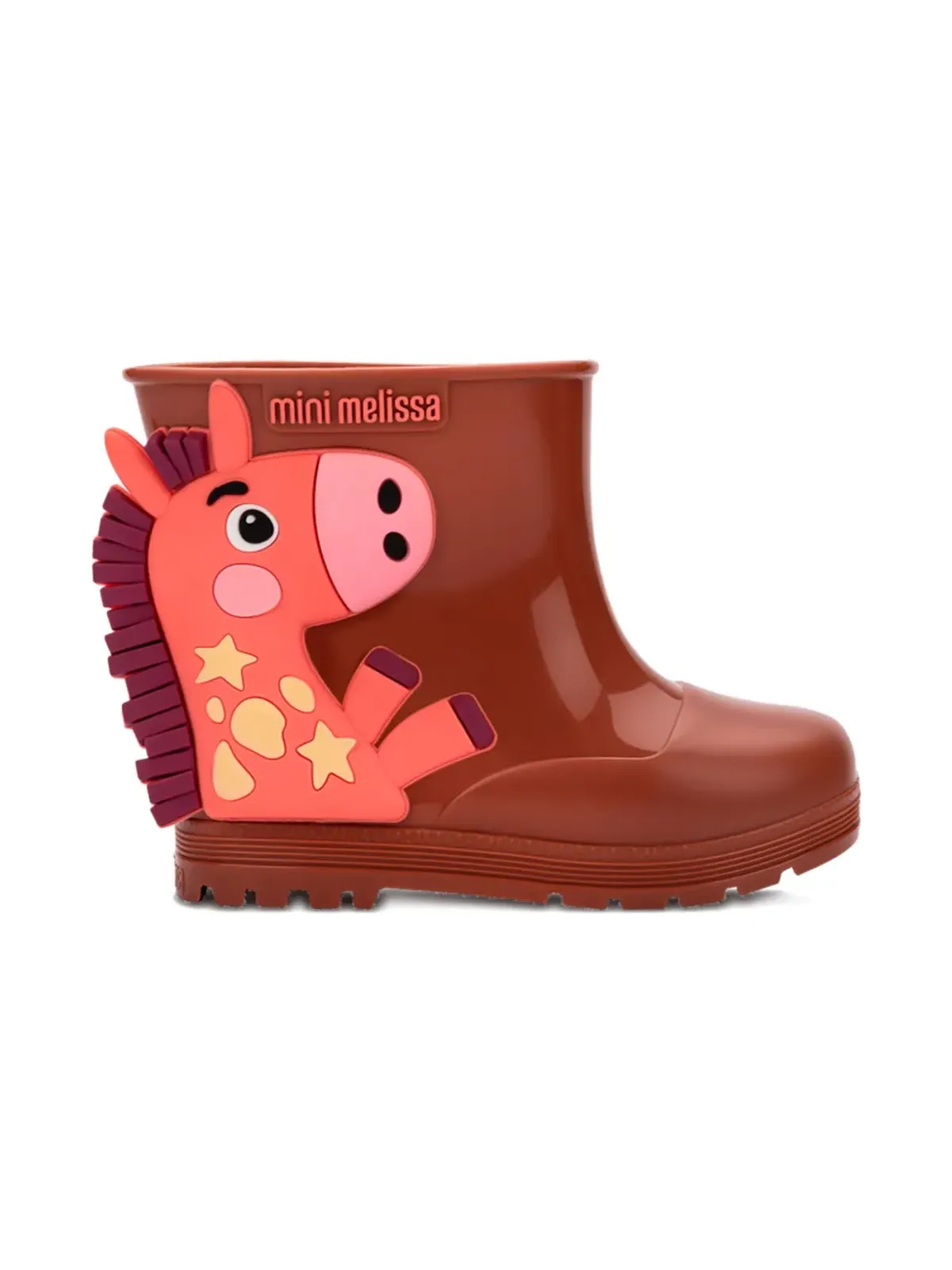 Mini Melissa Wonderland長靴 - Brown - 画像2