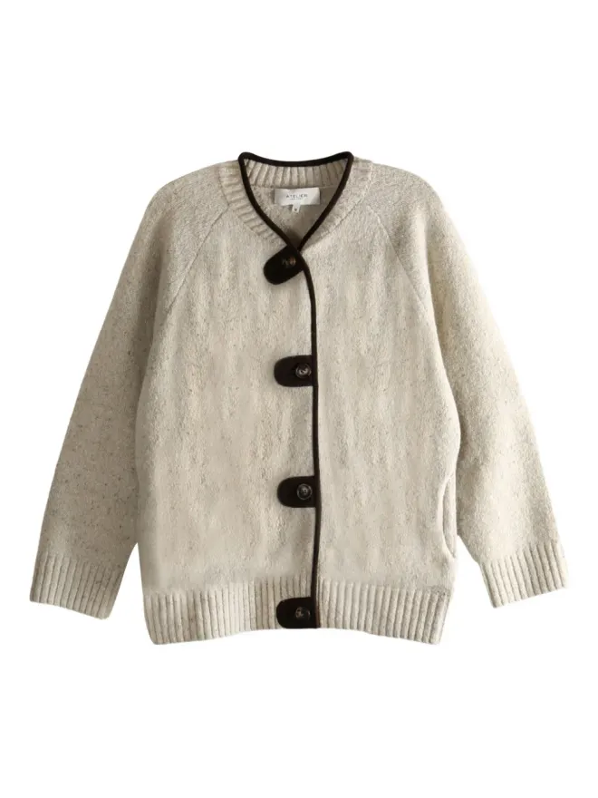 ATELIER NEW YORK ATELIER NEW YORK ボタン・トリム カーディガンの商品画像