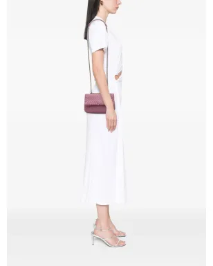 Bottega Veneta ビンテージ Baby Nappa Intrecciato Olimpia クロスボディバッグ（ピンク） - サムネイル2