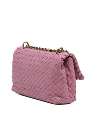 Bottega Veneta ビンテージ Baby Nappa Intrecciato Olimpia クロスボディバッグ（ピンク） - サムネイル3