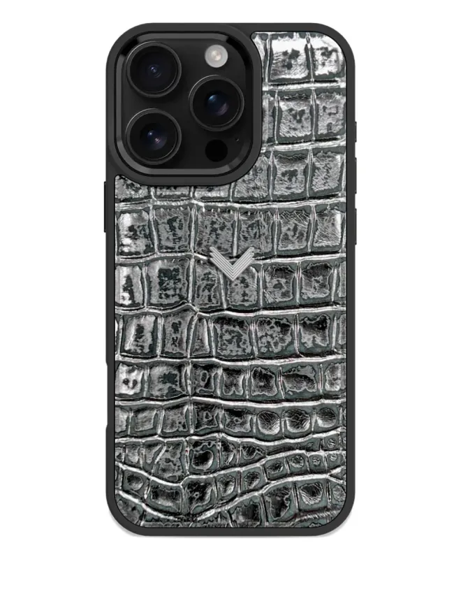 VELANTE VELANTE クロコダイルテクスチャ iPhone 16 Pro Max ケース - ブラックの商品画像