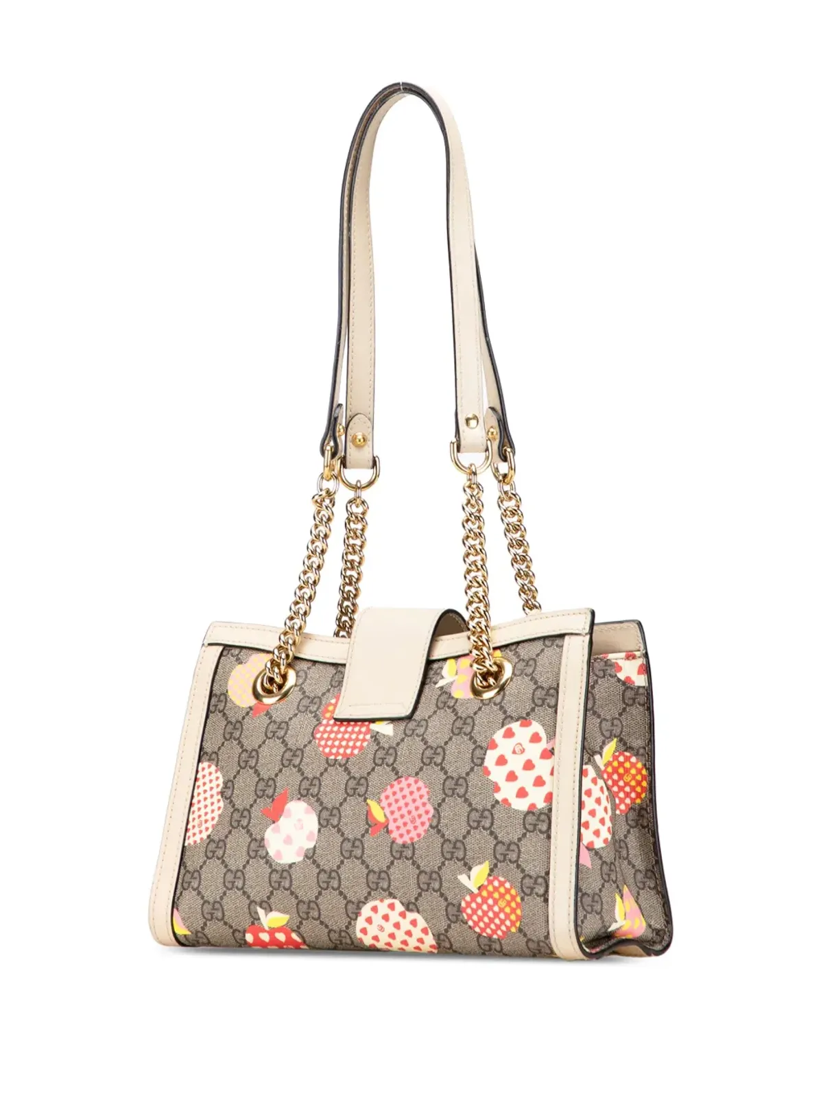 Gucci Pre-Owned GG Supreme Apple Heart Padlock トートバッグ ブラウン - 画像3