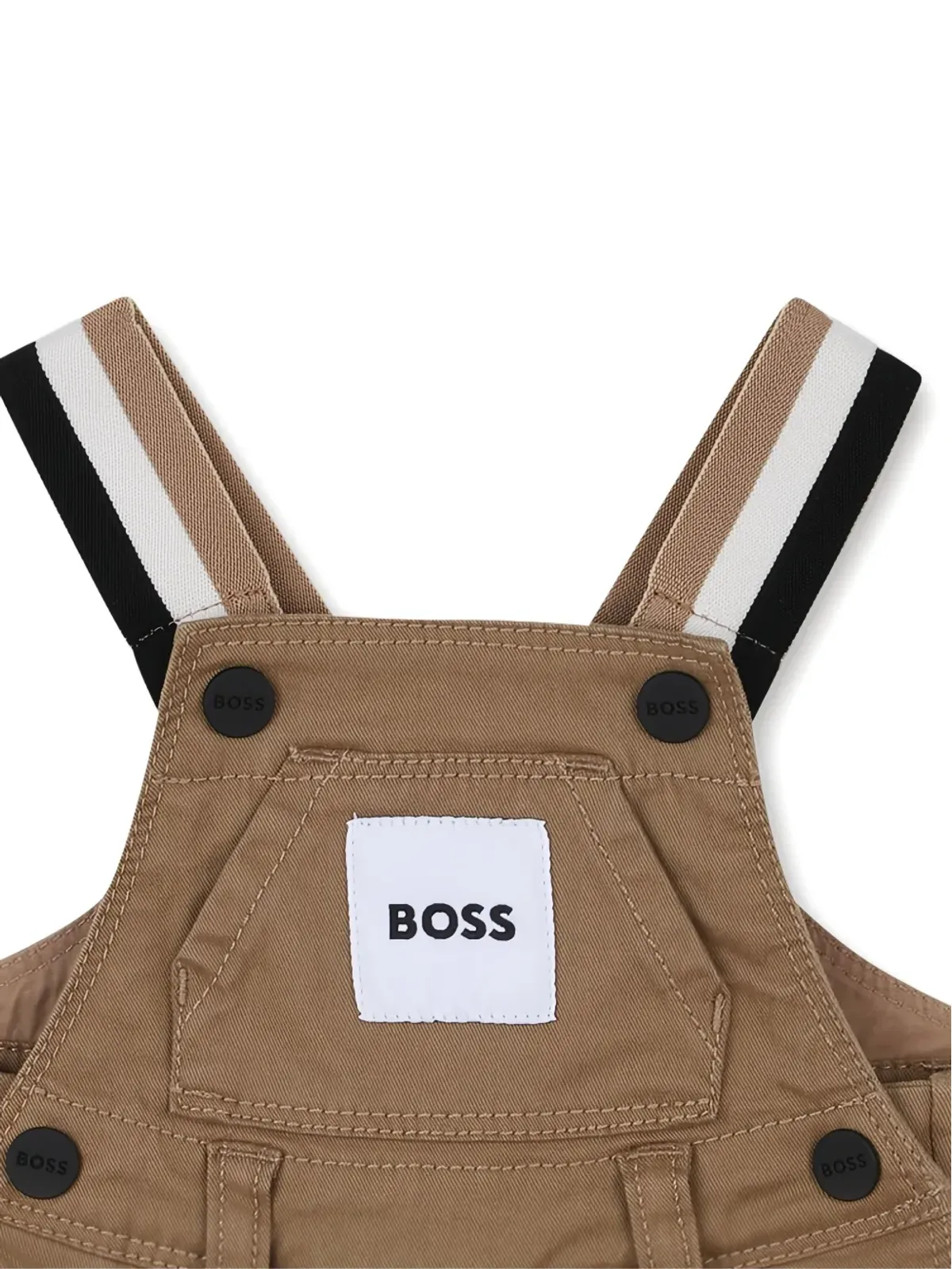 BOSS Kidswear ストライプ柄ストラップ ダンガリー オーバーオール - 画像3