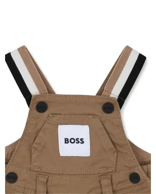 BOSS Kidswear ストライプ柄ストラップ ダンガリー オーバーオール - サムネイル3
