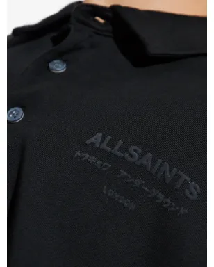 AllSaints XANDER 襟付きポロシャツ - ブラック - サムネイル5